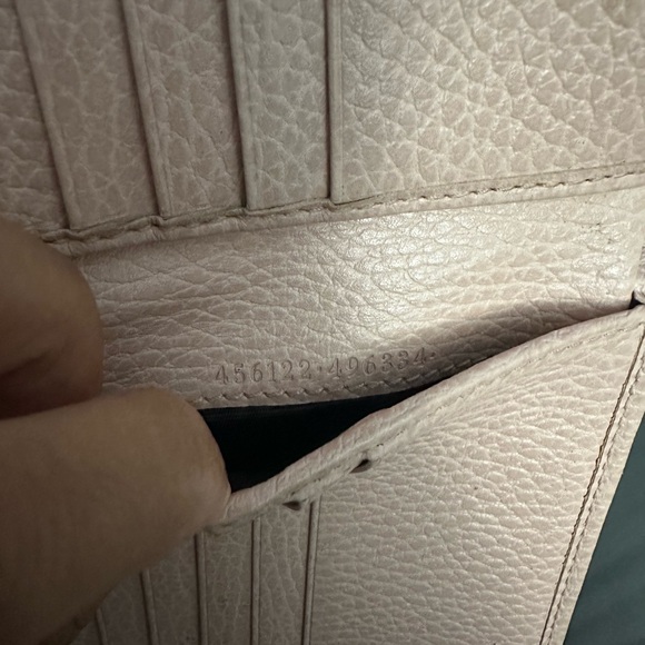 Authentic Gucci GG Marmont flap bi fold wallet light pink - Picture 9 of 10